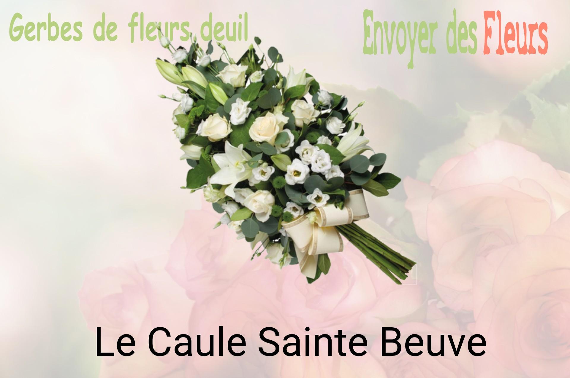 Gerbe de fleurs de deuil livrée à Le Caule-Sainte-Beuve